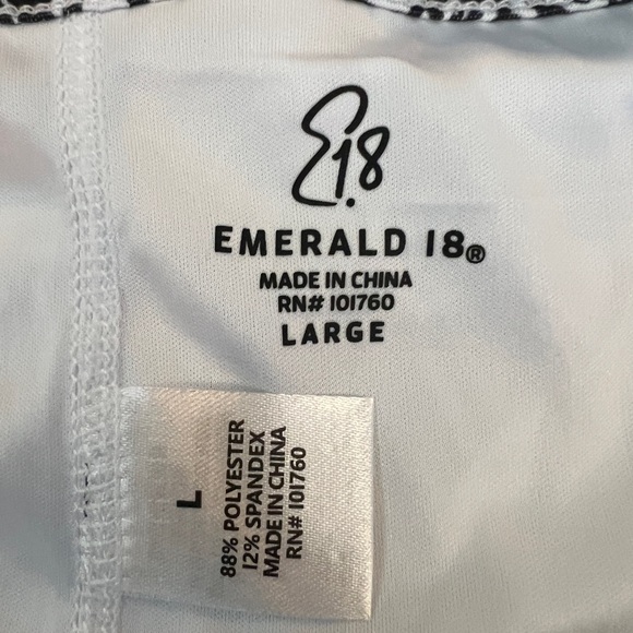 Emerald 18 Black & White Floral Golf Skort Large - Picture 6 of 7